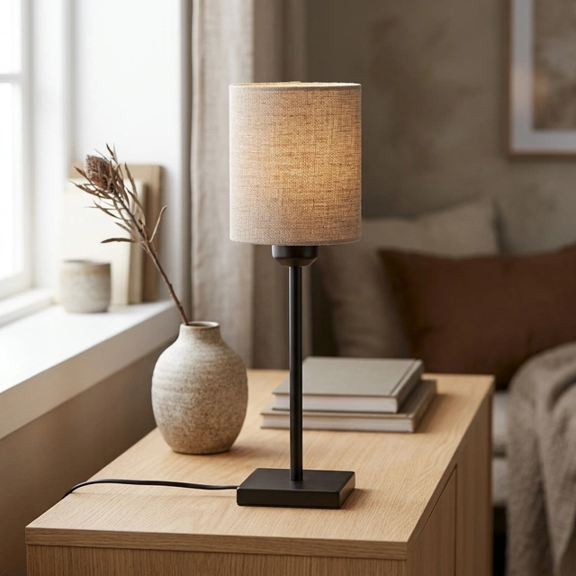 Tara bordlampe uten skjerm 30cm sort