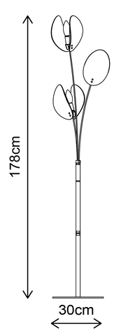 Willow gulvlampe 175cm valnøtt, bilde 8 av 8