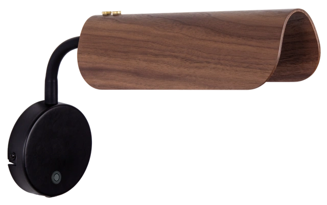 Linden vegglampe 21cm valnøtt 4