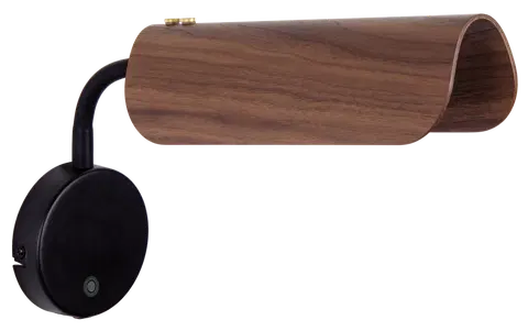 Linden vegglampe 21cm valnøtt , bilde 4 av 7