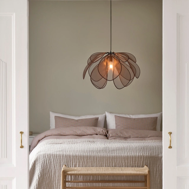 Lotus taklampe 70cm brun 