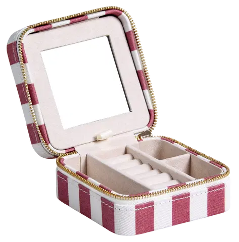 Smykkeskrin striper 10cm rosa, bilde 5 av 8