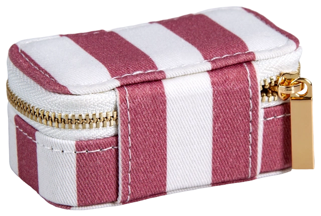 Smykkeskrin striper 8,5cm rosa 2