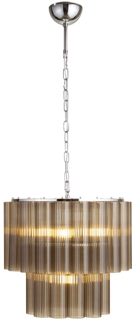 Venice taklampe lysekrone 2lag 50cm brun 2