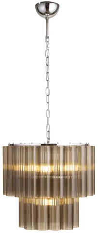 Venice taklampe lysekrone 2lag 50cm brun , bilde 2 av 8