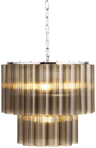 Venice taklampe lysekrone 2lag 50cm brun , bilde 3 av 8