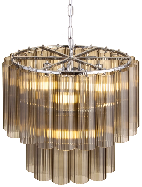 Venice taklampe lysekrone 2lag 50cm brun 4