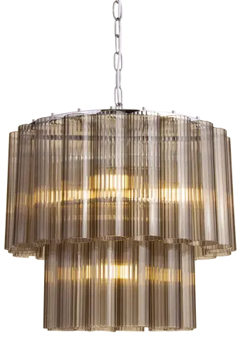 Venice taklampe lysekrone 2lag 50cm brun , bilde 6 av 8