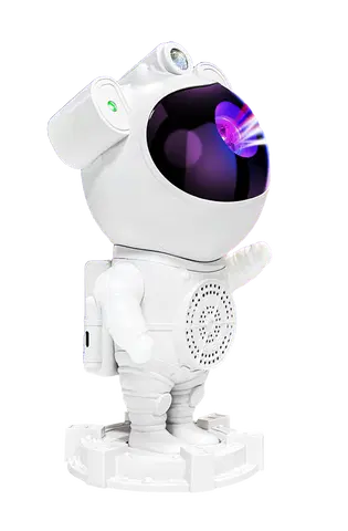 Astronaut LED projektorlampe oppladbar 22cm hvit, bilde 1 av 2