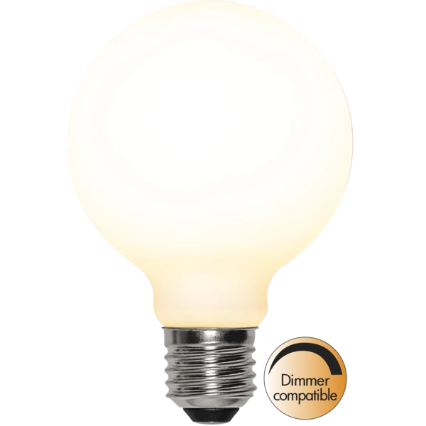 LED E27 globe 8cm 470lm dim opal