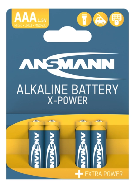 AAA batteri alkaline 4pk.