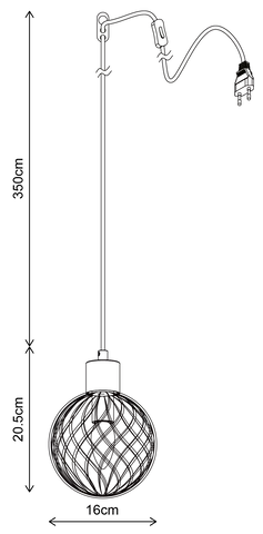 Elara pendel 16cm lilla, bilde 5 av 5