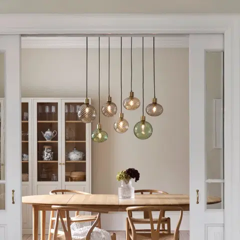 Elara taklampe rektangel 7lys 80cm flerfarget brun, bilde 1 av 14