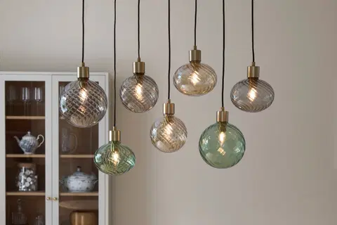 Elara taklampe rektangel 7lys 80cm flerfarget brun, bilde 3 av 14