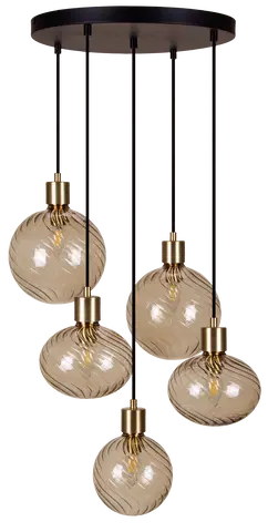 Elara taklampe rondell 5lys 40cm brun , bilde 4 av 7