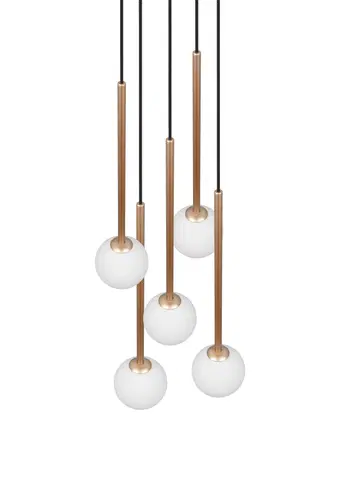 Firano taklampe rondell 5lys 36cm gull, bilde 5 av 6