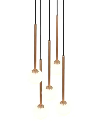 Firano taklampe rondell 5lys 36cm gull, bilde 3 av 6