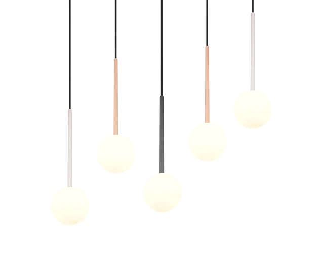 Firano taklampe rekke 5lys 107cm flerfarget 4