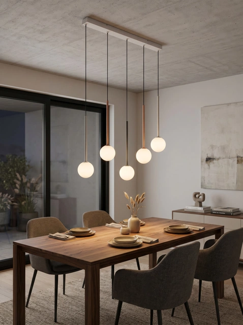 Firano taklampe rekke 5lys 107cm flerfarget 3