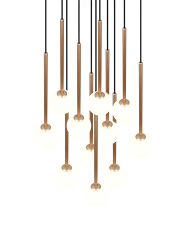 Firano taklampe rondell 11lys 66cm gull, bilde 3 av 7