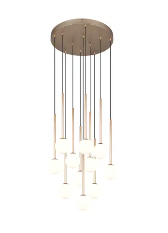 Firano taklampe rondell 11lys 66cm gull, bilde 1 av 7