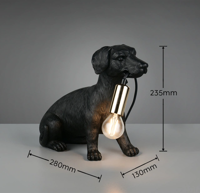 Rudi bordlampe 23,5cm sort 3