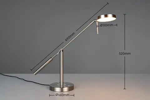 Monza LED leselampe bord 52cm stål , bilde 11 av 11