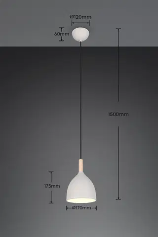 Jerano pendel 17cm grå/eik, bilde 7 av 7