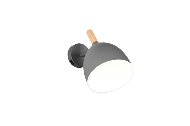 Jerano vegglampe 28cm grå/eik 3