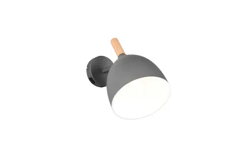 Jerano vegglampe 28cm grå/eik, bilde 2 av 2