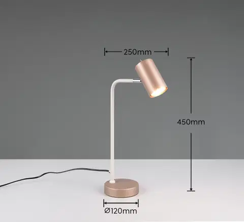 Marley skrivebordslampe 45cm coffee/grå, bilde 8 av 8