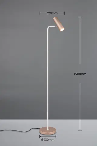 Marley leselampe gulv 151cm coffee/grå, bilde 7 av 7