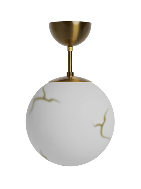 Bellagio plafond taklampe 25cm messing/hvit 2