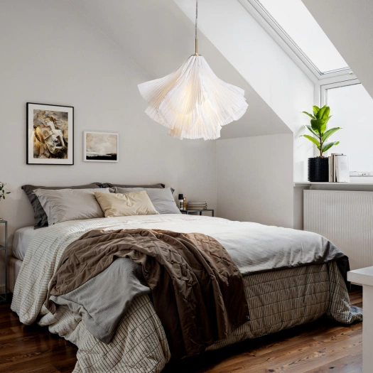 Juliette taklampe 70cm hvit/messing