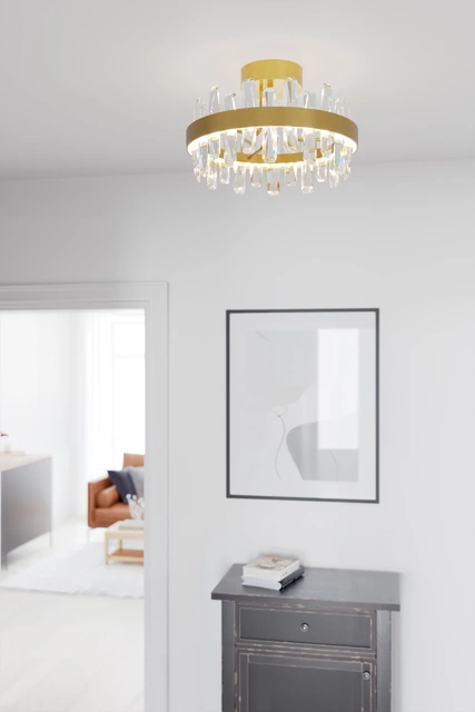 Triumph LED plafond taklampe 50cm messing/klar 3