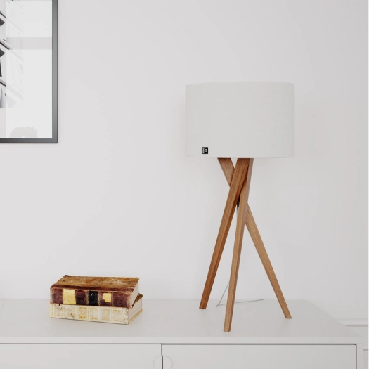 Vega bordlampe 55cm eik/hvit 