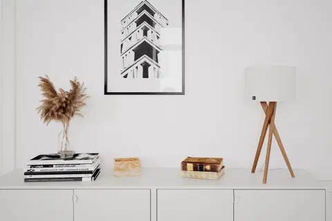 Vega bordlampe 55cm eik/hvit , bilde 4 av 4