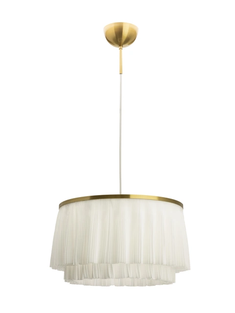 Ophelia taklampe 40cm messing/hvit  2