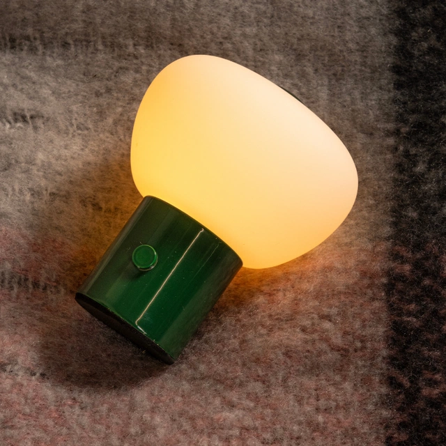 Gustav LED oppladbar bordlampe 9,5cm grønn  1