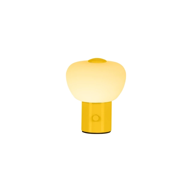 Gustav LED oppladbar bordlampe 9,5cm gul  3