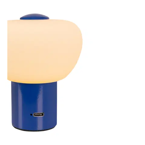 Gustav LED oppladbar bordlampe 9,5cm blå , bilde 5 av 8