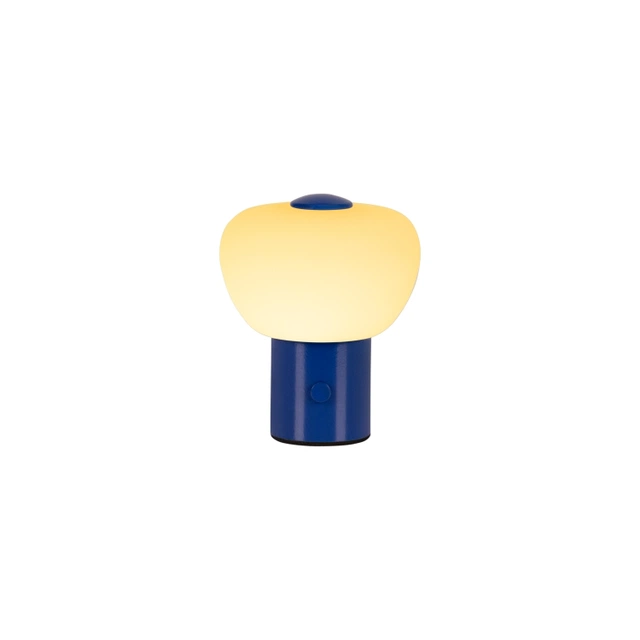 Gustav LED oppladbar bordlampe 9,5cm blå  4