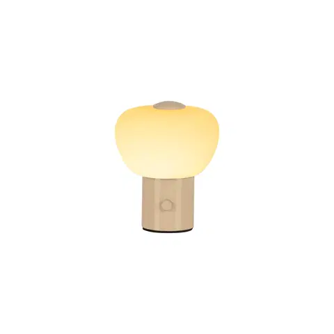 Gustav LED oppladbar bordlampe 9,5cm beige , bilde 4 av 8