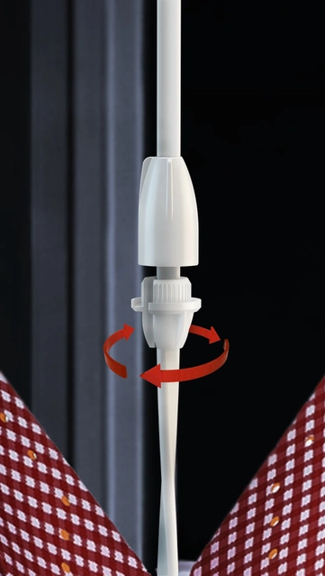 Twister ledning rotasjon-stopp hvit