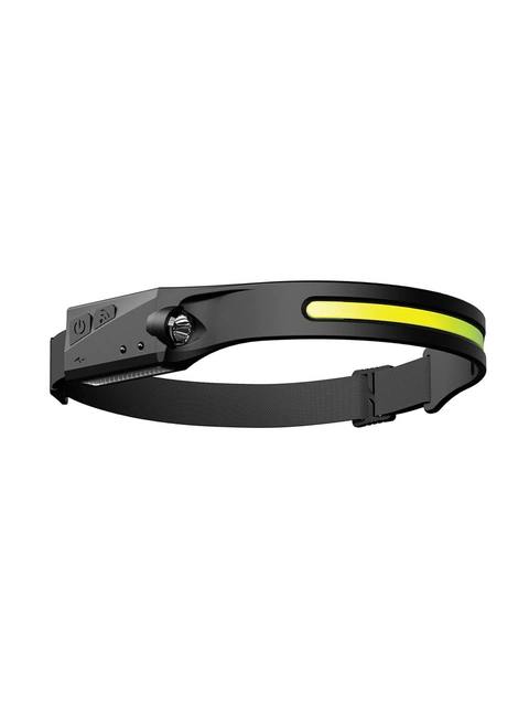 Hodelykt LED oppladbar 300lm sort