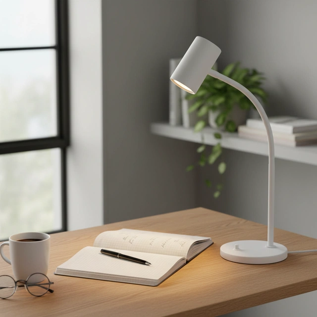 Noor II Flex skrivebordslampe 45cm hvit