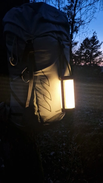 Camping lampe LED oppladbar IP68 14cm grønn
