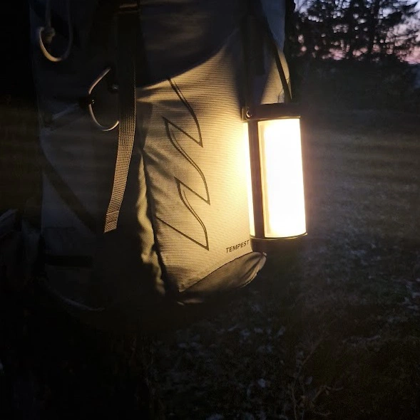 Camping lampe LED oppladbar IP68 14cm grønn