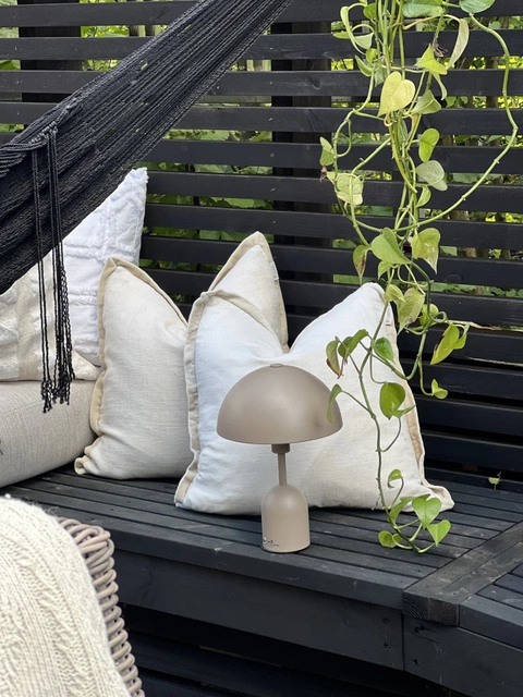 Mycena LED oppladbar bordlampe 30cm beige