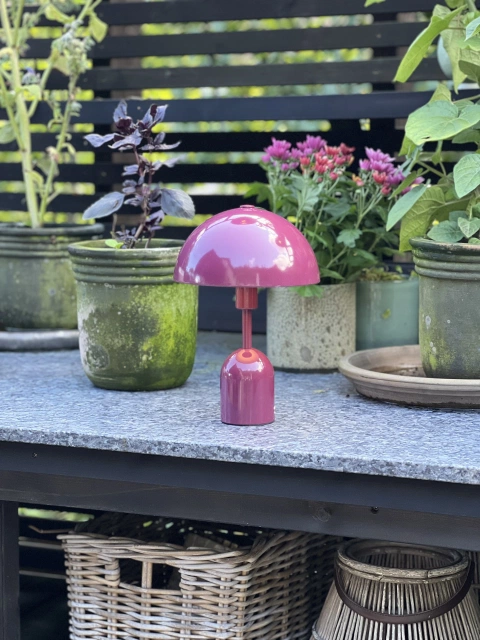 Mycena LED oppladbar bordlampe 30cm lilla
